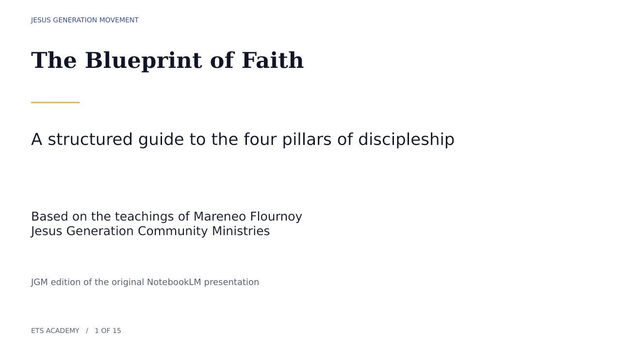 The Blueprint of Faith title slide