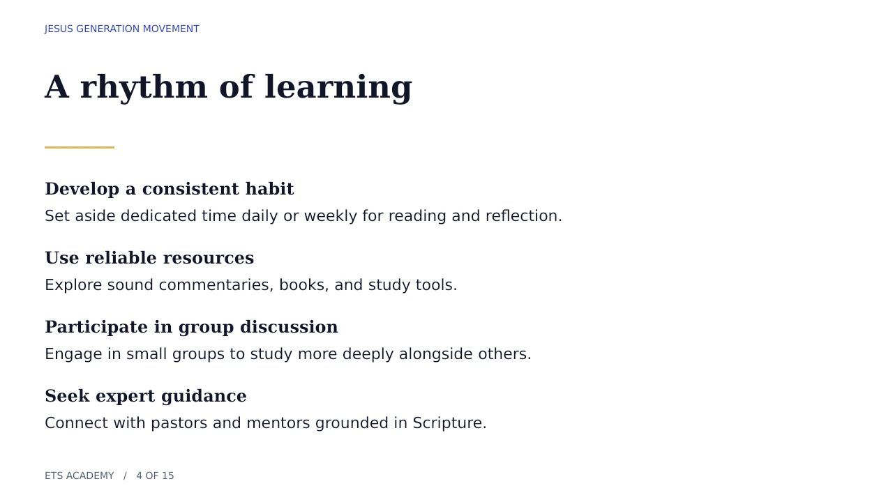 Four steps for developing a consistent learning habit