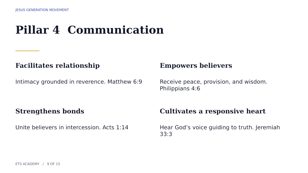 Prayer strengthens relationship, equips believers, builds bonds, and develops a responsive heart